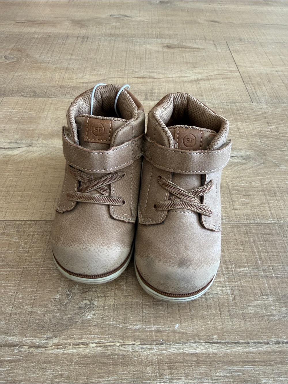 Stride Rite Toddler Lace-Up Hook & Loop Boots in Brown